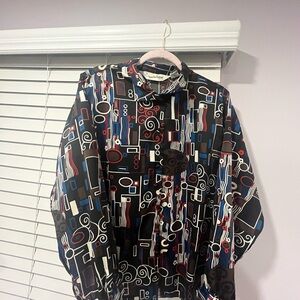 Diane Von Furstenberg Geometric Print Blouse